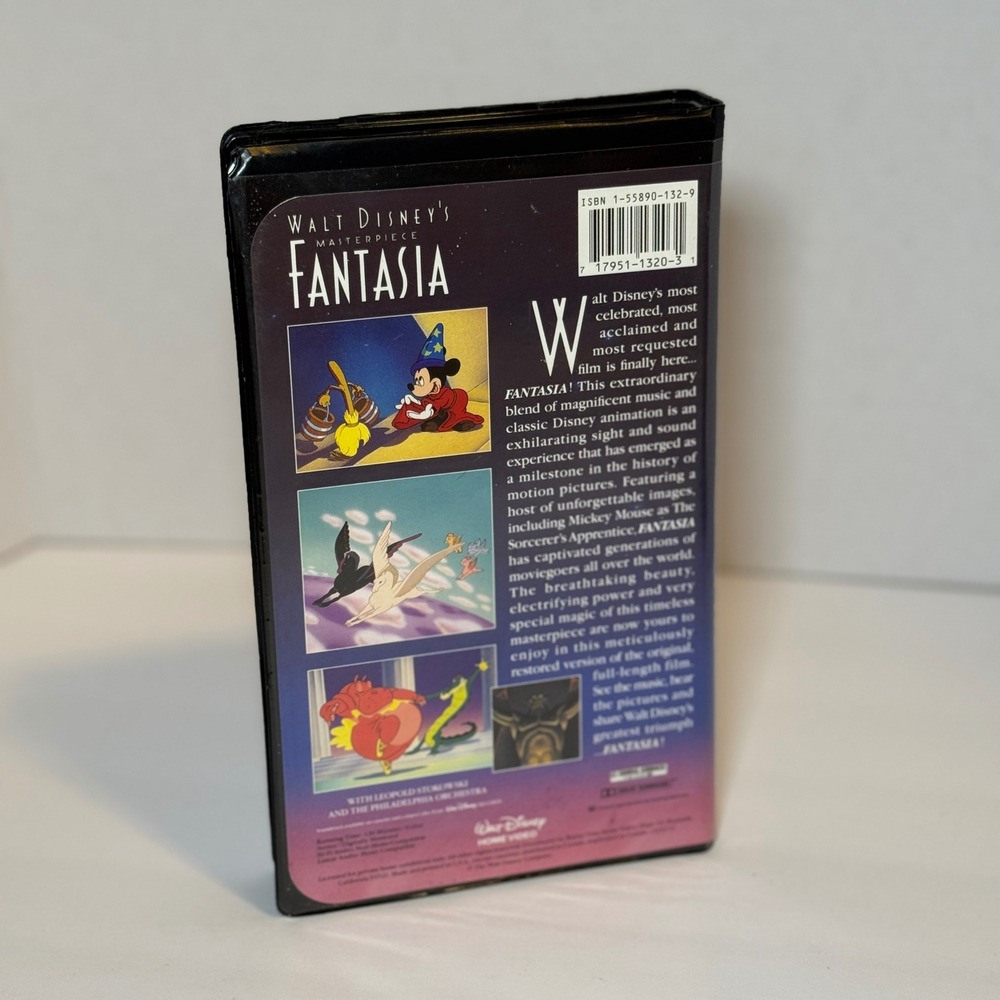 Walt Disney's Masterpiece Fantasia VHS 1991 Mickey Mouse Animation Classic - Picture 3 of 6